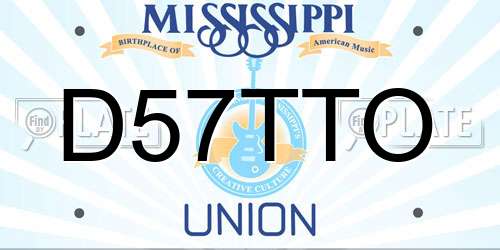D57TTO Mississippi License Plate