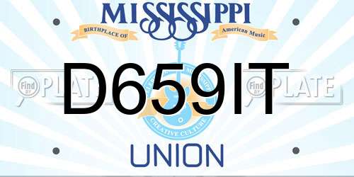D659IT Mississippi License Plate