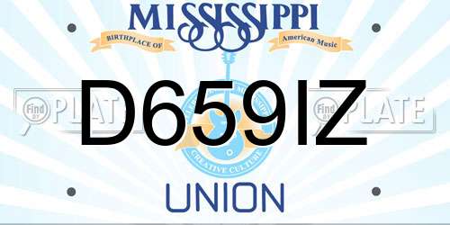 D659IZ Mississippi License Plate