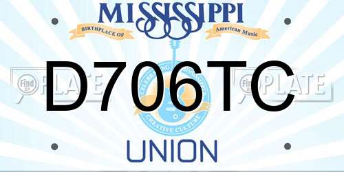 D706TC Mississippi License Plate