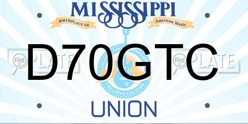 D70GTC Mississippi License Plate