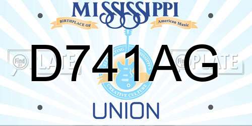 D741AG Mississippi License Plate