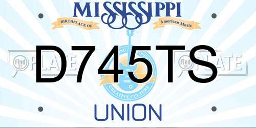 D745TS Mississippi License Plate