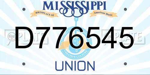 D776545 Mississippi License Plate