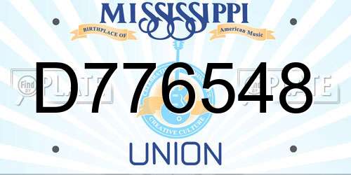 D776548 Mississippi License Plate