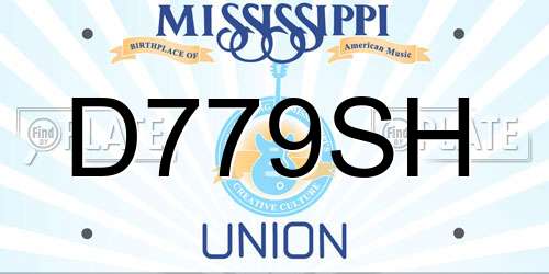 D779SH Mississippi License Plate
