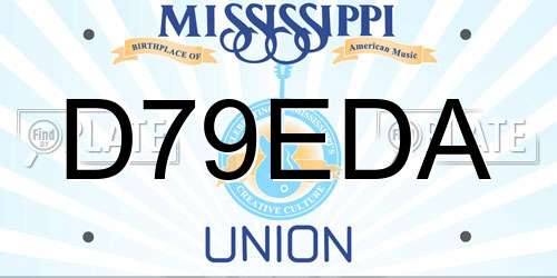 D79EDA Mississippi License Plate