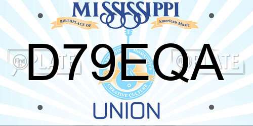 D79EQA Mississippi License Plate