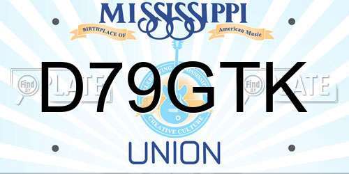 D79GTK Mississippi License Plate