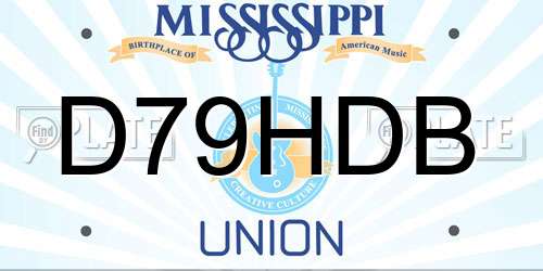 D79HDB Mississippi License Plate