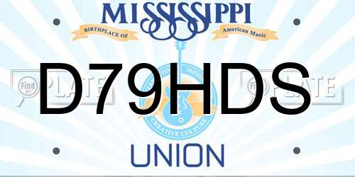D79HDS Mississippi License Plate