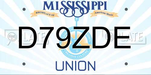 D79ZDE Mississippi License Plate