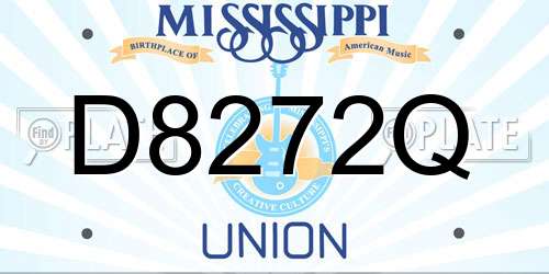 D8272Q Mississippi License Plate
