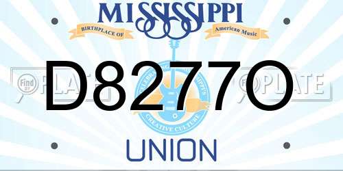 D8277O Mississippi License Plate