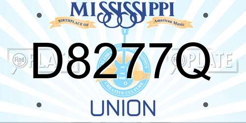 D8277Q Mississippi License Plate