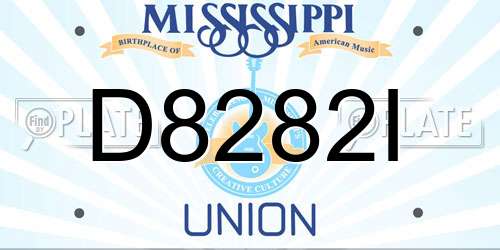 D8282I Mississippi License Plate