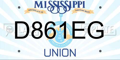 D861EG Mississippi License Plate
