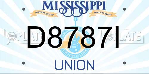 D8787I Mississippi License Plate