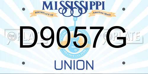 D9057G Mississippi License Plate