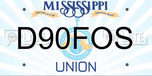 D90FOS Mississippi License Plate