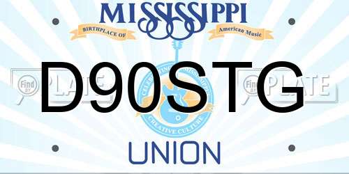 D90STG Mississippi License Plate