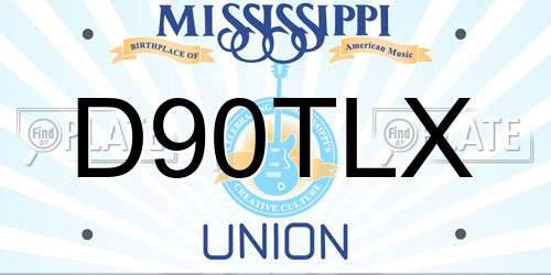 D90TLX Mississippi License Plate