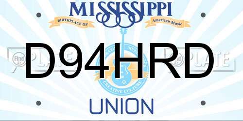 D94HRD Mississippi License Plate