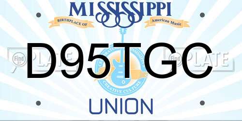 D95TGC Mississippi License Plate
