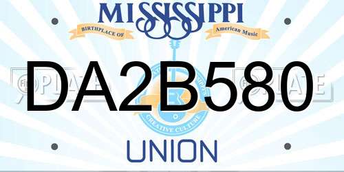DA2B580 Mississippi License Plate