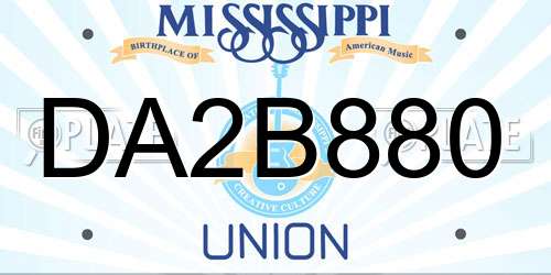 DA2B880 Mississippi License Plate