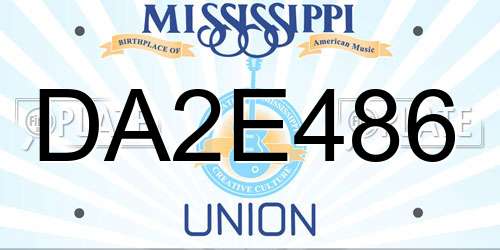 DA2E486 Mississippi License Plate