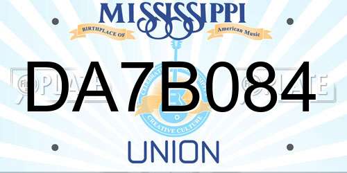 DA7B084 Mississippi License Plate