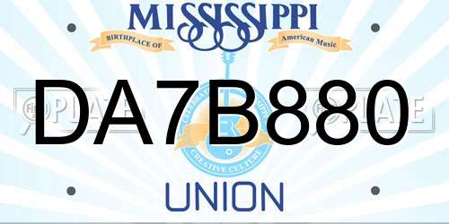 DA7B880 Mississippi License Plate