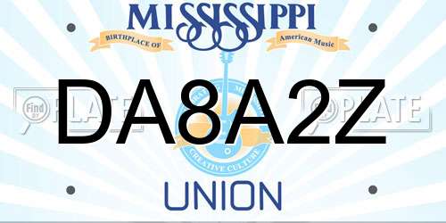 DA8A2Z Mississippi License Plate