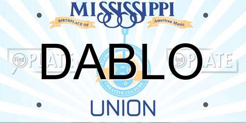 DABLO Mississippi License Plate