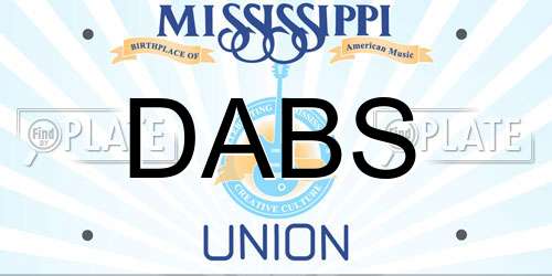DABS Mississippi License Plate