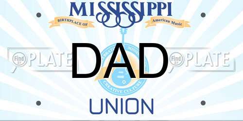DAD Mississippi License Plate