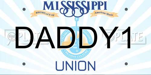 DADDY1 Mississippi License Plate