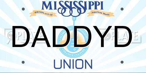 DADDYD Mississippi License Plate