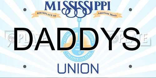 DADDYS Mississippi License Plate