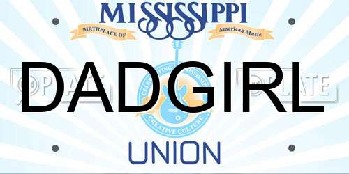 DADGIRL Mississippi License Plate