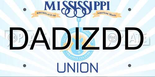 DADIZDD Mississippi License Plate