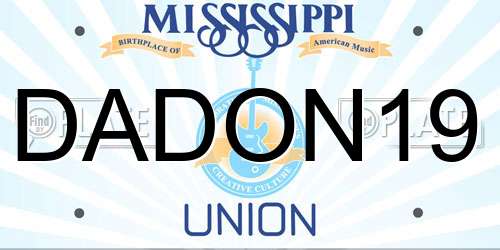 DADON19 Mississippi License Plate