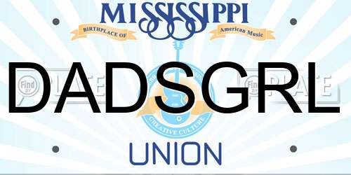 DADSGRL Mississippi License Plate