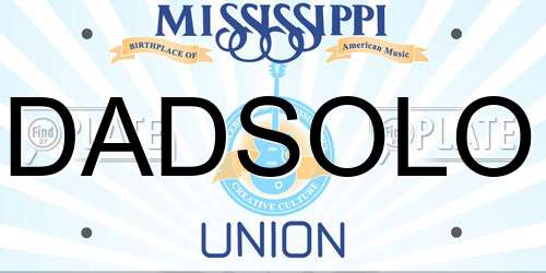DADSOLO Mississippi License Plate