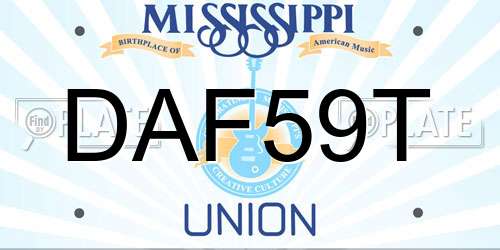 DAF59T Mississippi License Plate