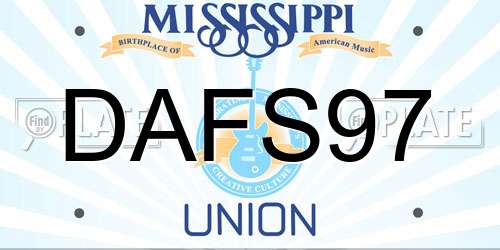 DAFS97 Mississippi License Plate