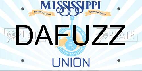 DAFUZZ Mississippi License Plate