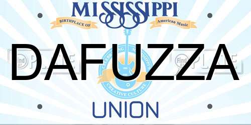 DAFUZZA Mississippi License Plate
