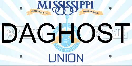 DAGHOST Mississippi License Plate